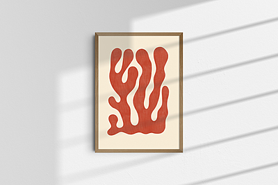 Warm Tone Abstract Coral Art Print Poster I Modern Organic Wall Decor Warm Tone Abstract Coral Art Print Poster I Modern Organic Wall Decor
