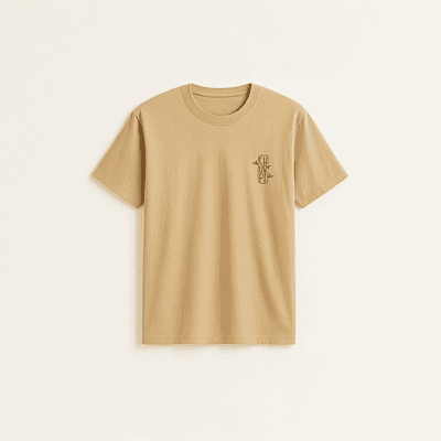Churrpi Plain T-shirt For Men | Light Brown Shirt