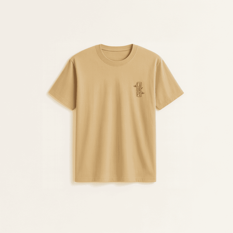 Churrpi Plain T-shirt For Men | Light Brown Shirt