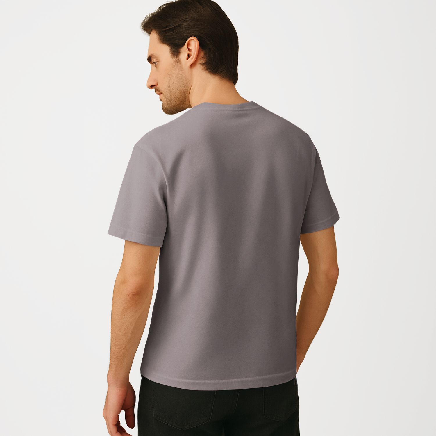 Churrpi Plain T-shirt For Men | Ash Grey Churrpi Plain T-shirt For Men | Ash Grey