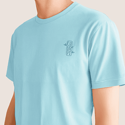 Churrpi Plain T-shirt For Men | Blue Churrpi Plain T-shirt For Men | Blue