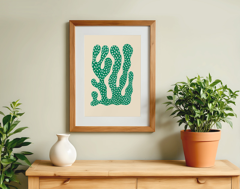 Green Speckled Abstract Coral Poster I Modern Organic Wall Art Green Speckled Abstract Coral Poster I Modern Organic Wall Art