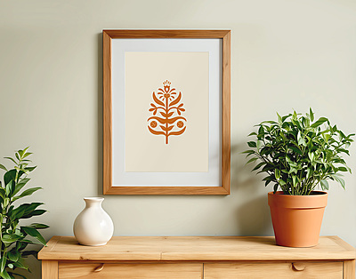 Elegant floral Art Poster I Minimalistic Art Poster