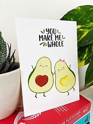 You Make Me Whole Greeting Card I Perfect for Your Other Half You Make Me Whole Greeting Card I Perfect for Your Other Half