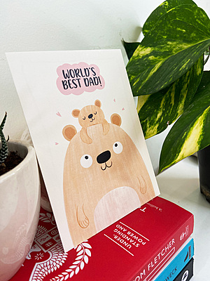 World's Best Dad! Bear Card I Perfect Father's Day Gift for Dad World's Best Dad! Bear Card I Perfect Father's Day Gift for Dad