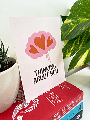 Thinking About You Card I Cute heart illustrations Thinking About You Card I Cute heart illustrations