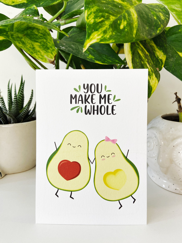 You Make Me Whole Greeting Card I Perfect for Your Other Half You Make Me Whole Greeting Card I Perfect for Your Other Half