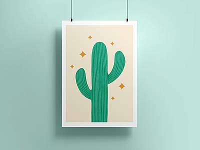 Cactus Poster I Desert Art Print for Wall Decor Cactus Poster I Desert Art Print for Wall Decor
