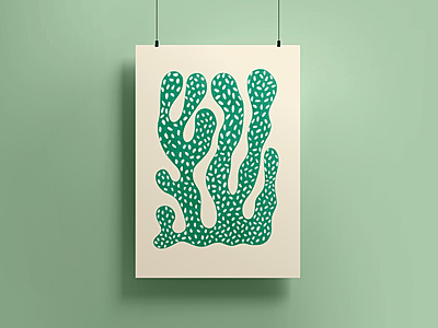Green Speckled Abstract Coral Poster I Modern Organic Wall Art Green Speckled Abstract Coral Poster I Modern Organic Wall Art
