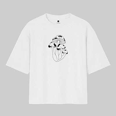 Cute Black Mushroom Oversized T-Shirt | Adorable Unisex Graphic Tee | 100% Cotton Cute Black Mushroom Oversized T-Shirt | Adorable Unisex Graphic Tee | 100% Cotton