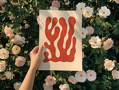 Warm Tone Abstract Coral Art Print Poster I Modern Organic Wall Decor Warm Tone Abstract Coral Art Print Poster I Modern Organic Wall Decor